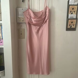 Pink Suzanne Ermann (Paris) pink midi silk dress - fits a size 4. Never worn.